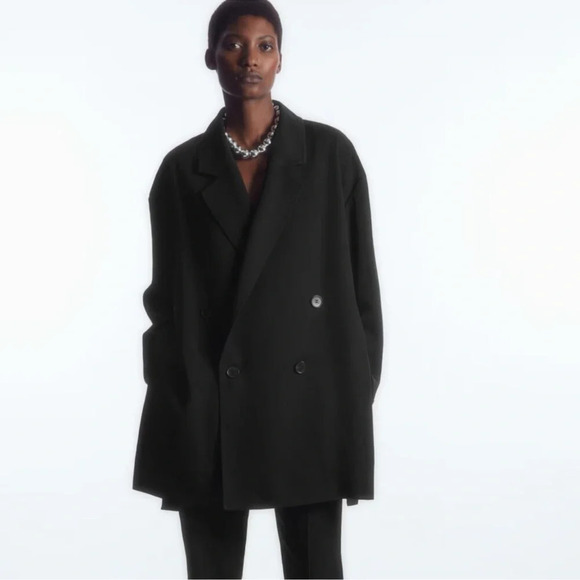 COS Oversized Draped Double Breasted Blazer - Picture 1 of 11